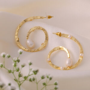 Chandrika Pearl Hoops