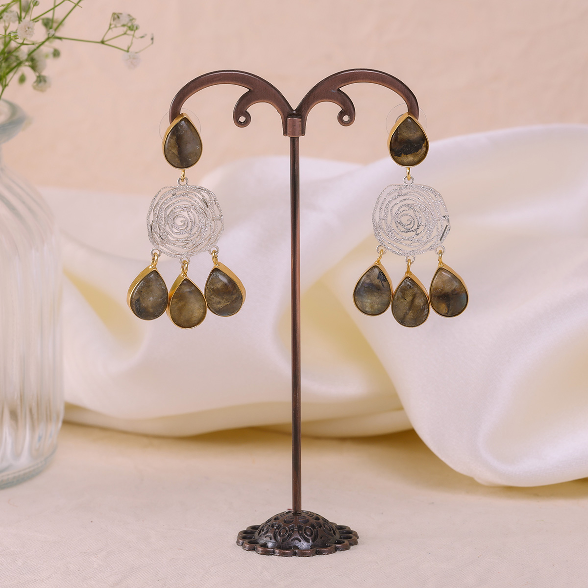 Vanya Spiral Earrings - Image 2