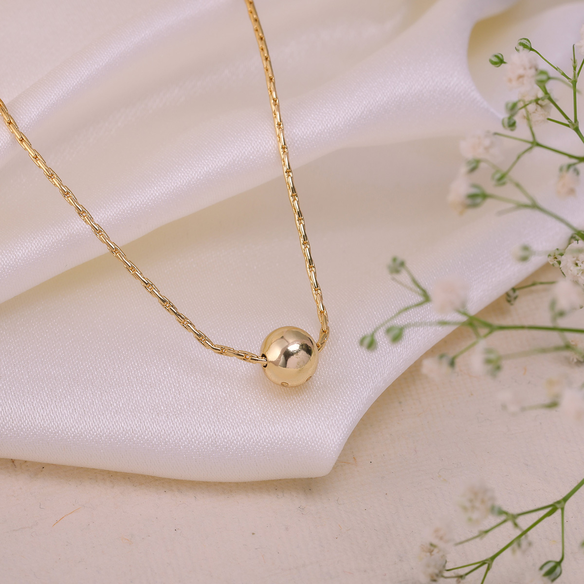 Seren Gold Bead Necklace