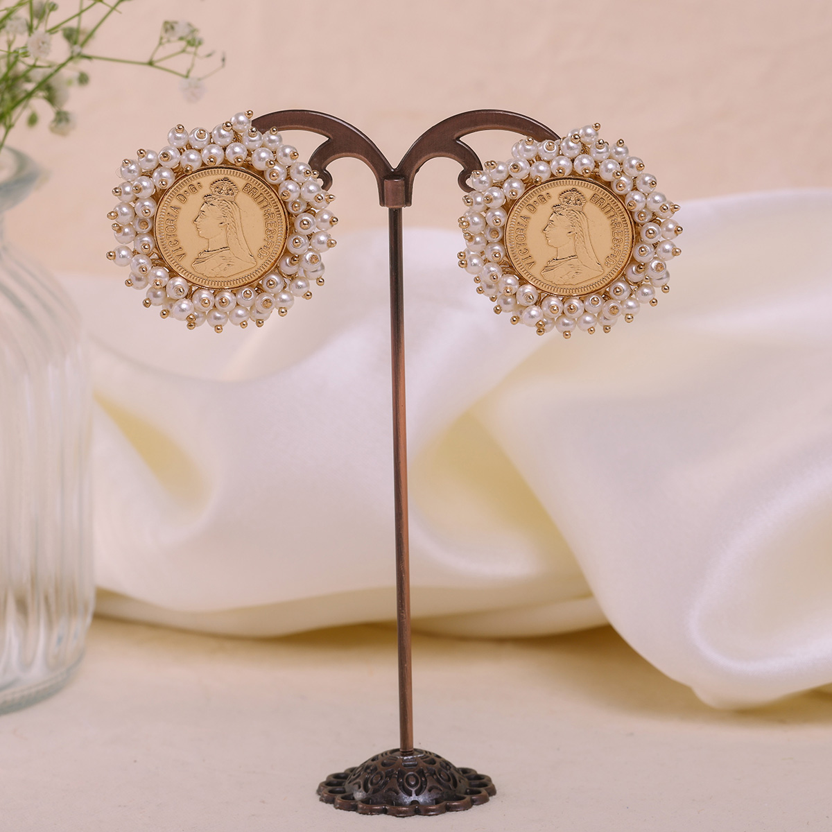 Victoria Pearl Earrings - Image 2